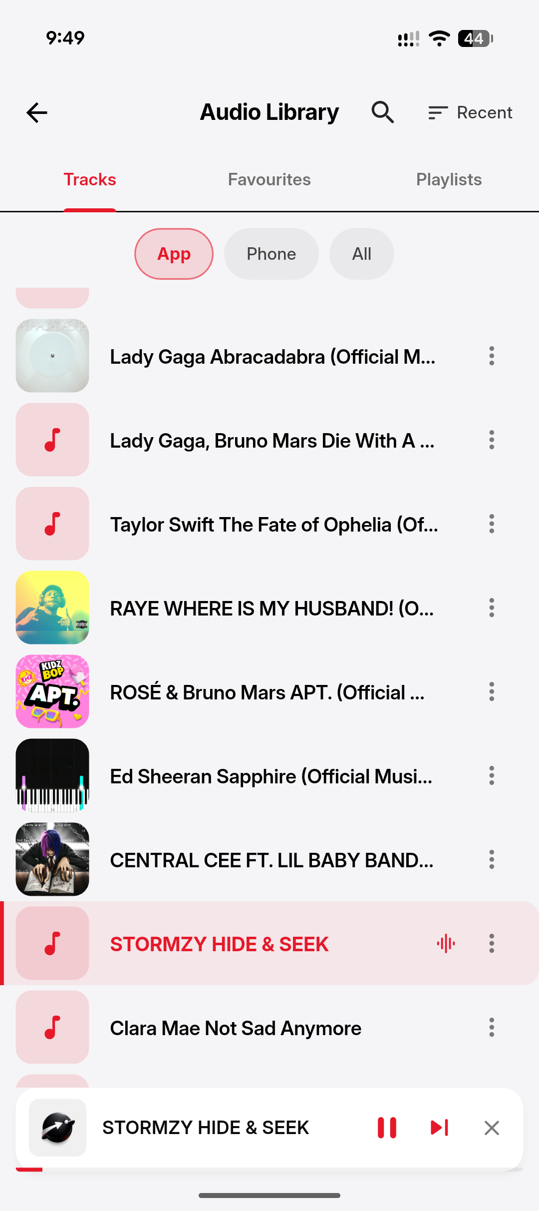 Audio library